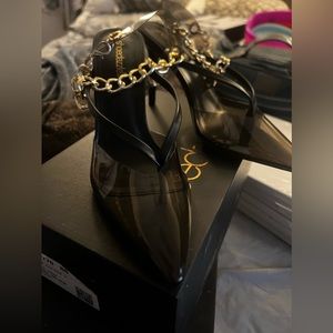 Black Heel with Clear Toe